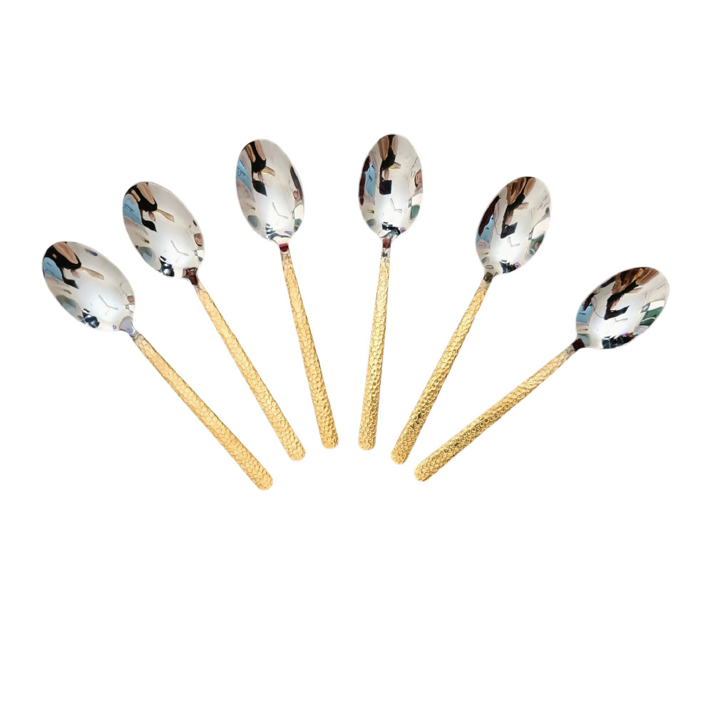 Royal Gold Stainless Steel Table Spoon Set (6 Pcs) thumbnail 1