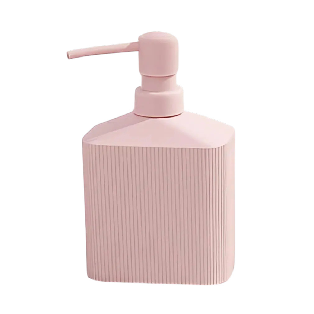 Ribbed Design Liquid Soap Dispenser – Pink & Black | thumbnail 8