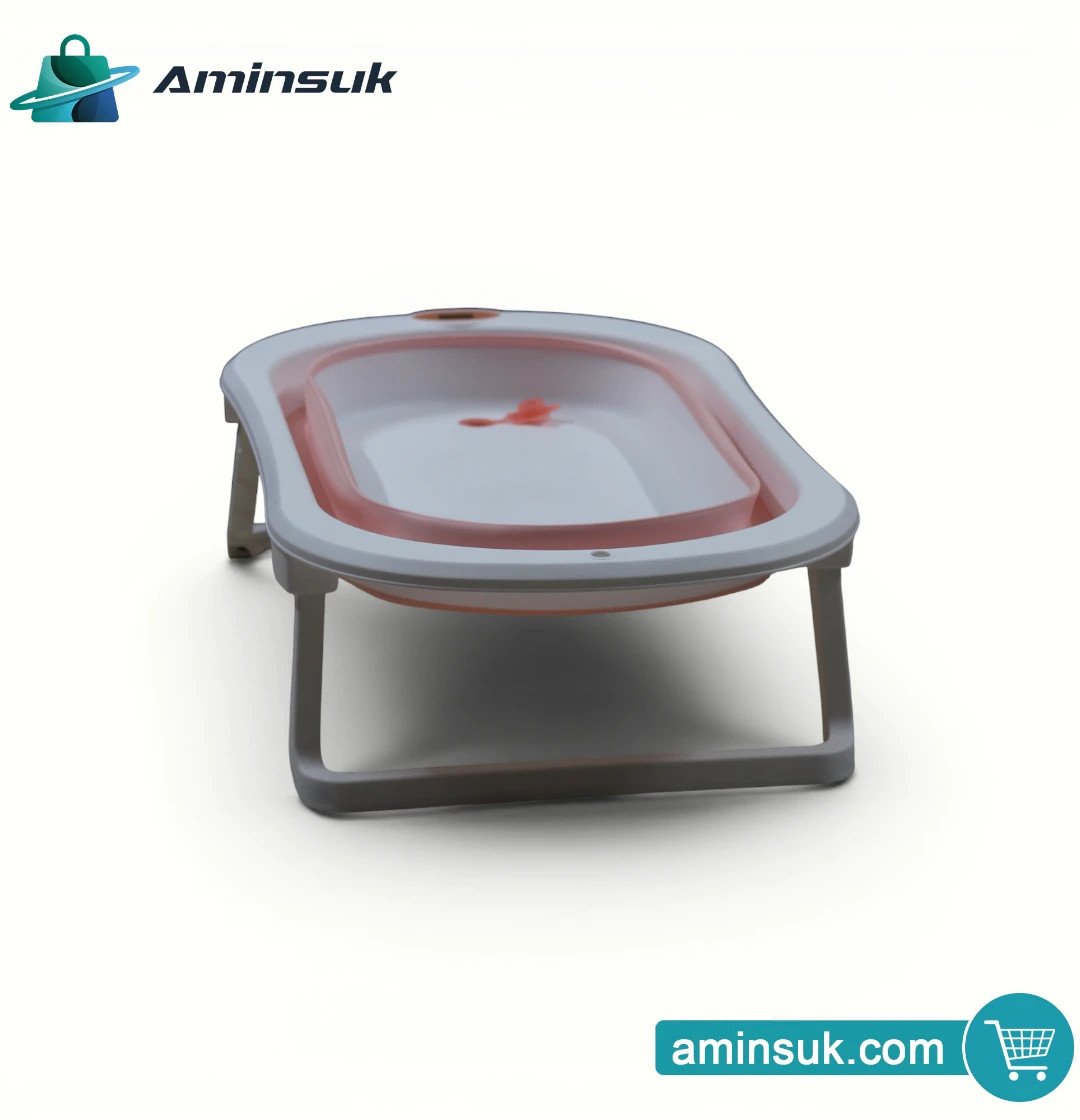 Foldable Baby Bath Tub for Babies & Infants – Portable Baby Bathtub with Stand thumbnail 1