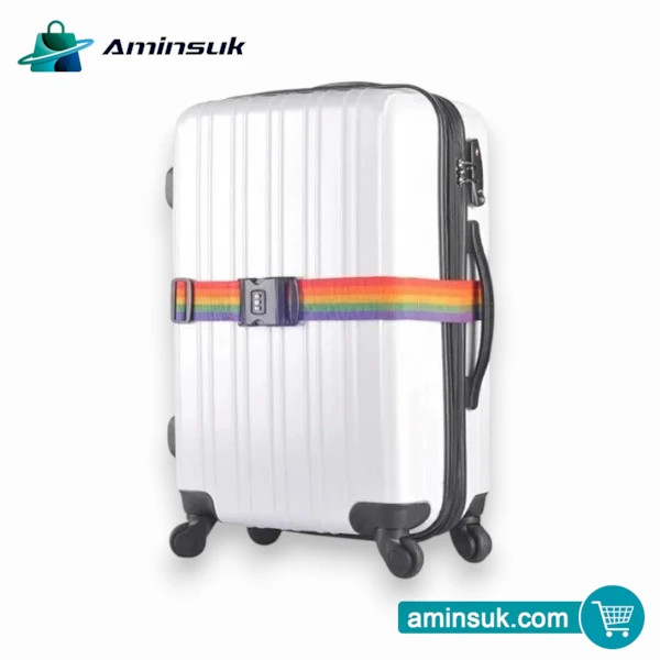 Rainbow Luggage Strap with Combination Lock thumbnail 1