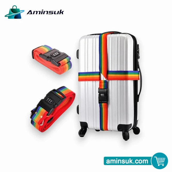 Rainbow Luggage Strap with Combination Lock thumbnail 2