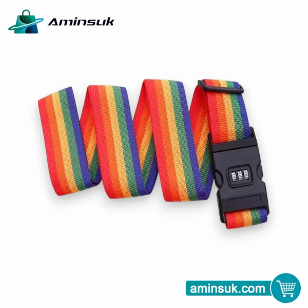 Rainbow Luggage Strap with Combination Lock thumbnail 4
