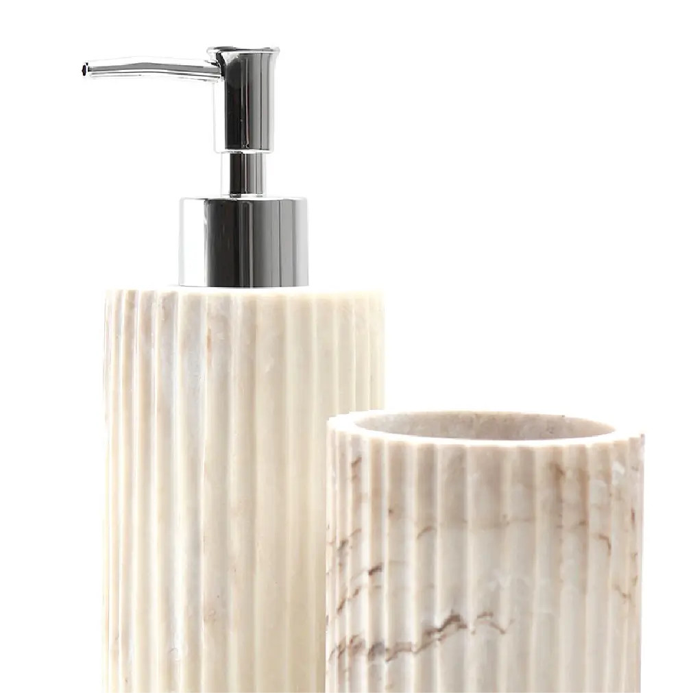 Premium White Resin Bathroom Accessory Set – 3 Piece thumbnail 1