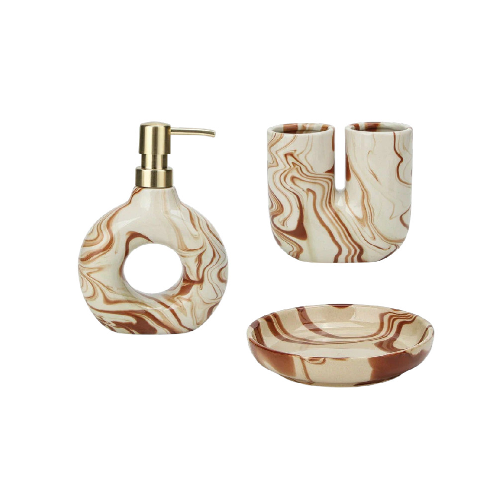 Eclat Luxe Ceramic Bathroom Set thumbnail 3