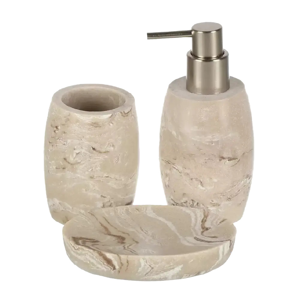 Marble Luxe Bathroom Accessories Set thumbnail 1