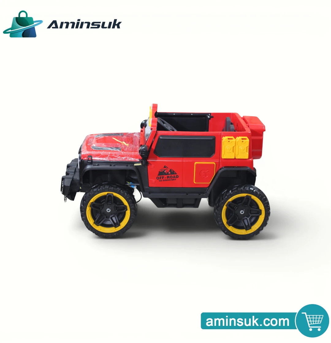 Kids Electric Ride-On Jeep 4x4 – Red Battery Powered Toy Car thumbnail 2