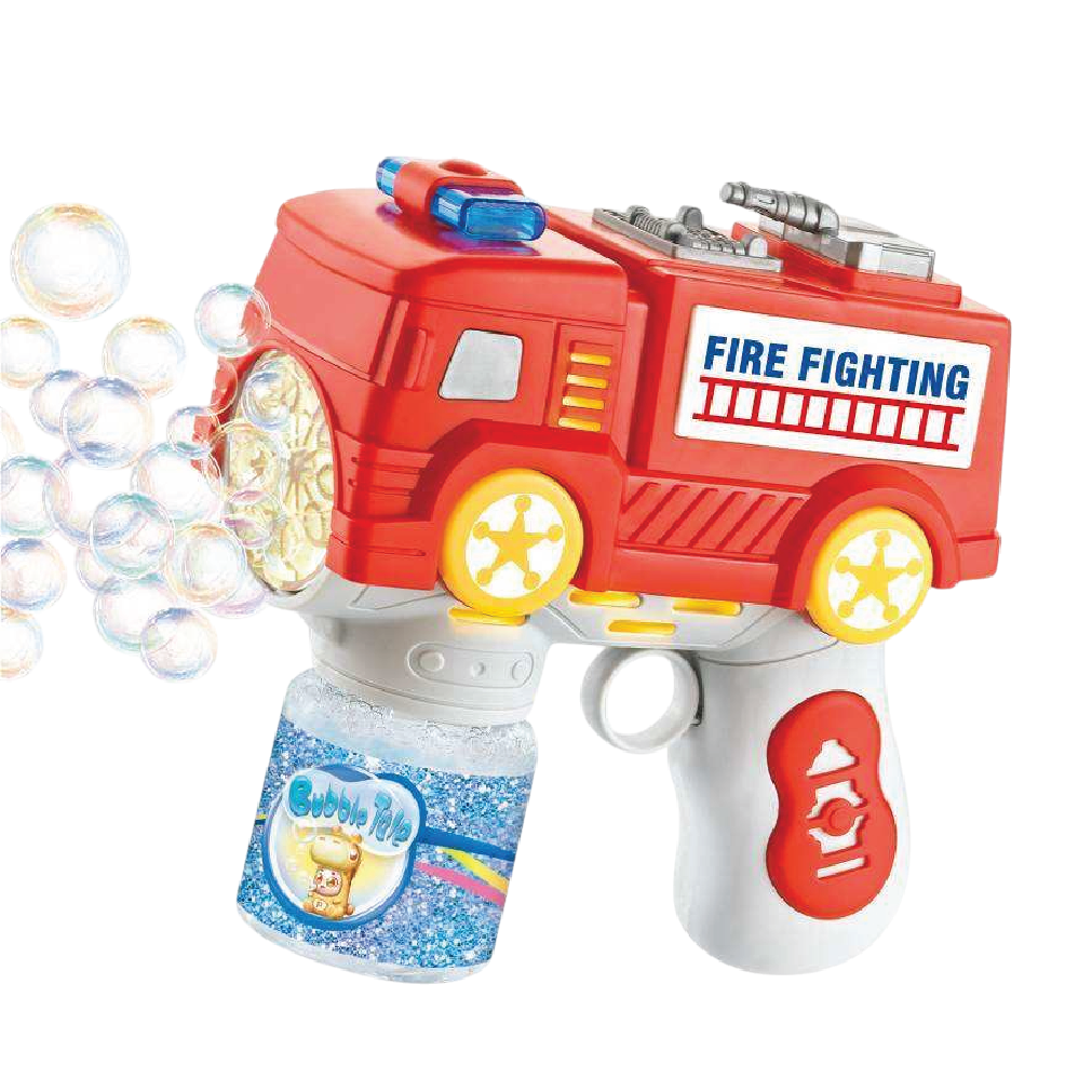 Fire Truck Electric Bubble Gun for Kids