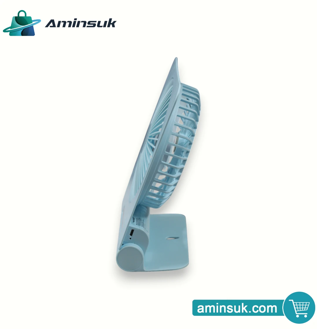 Folding Ultra-Thin Rechargeable Fan | LED Light Portable Table Fan thumbnail 8