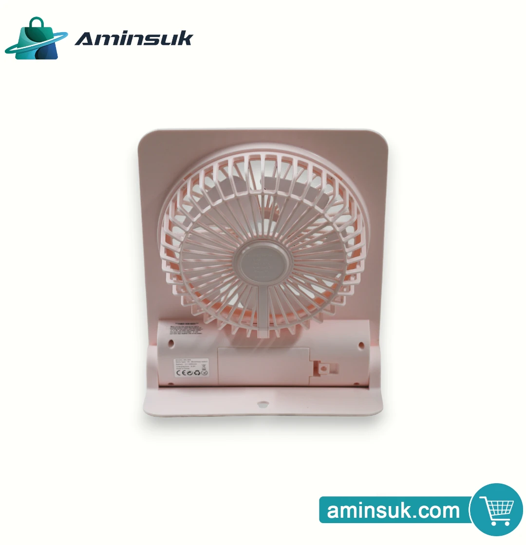 Folding Ultra-Thin Rechargeable Fan | LED Light Portable Table Fan thumbnail 6