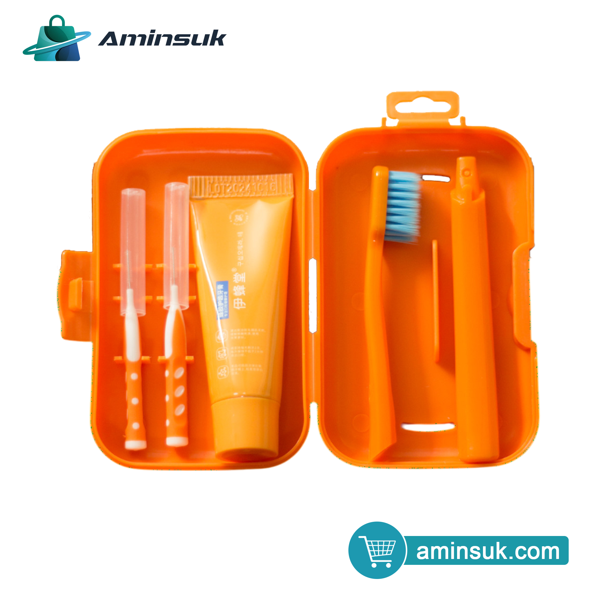 Foldable Toothbrush Set with Toothpaste Tube & Storage Case thumbnail 5