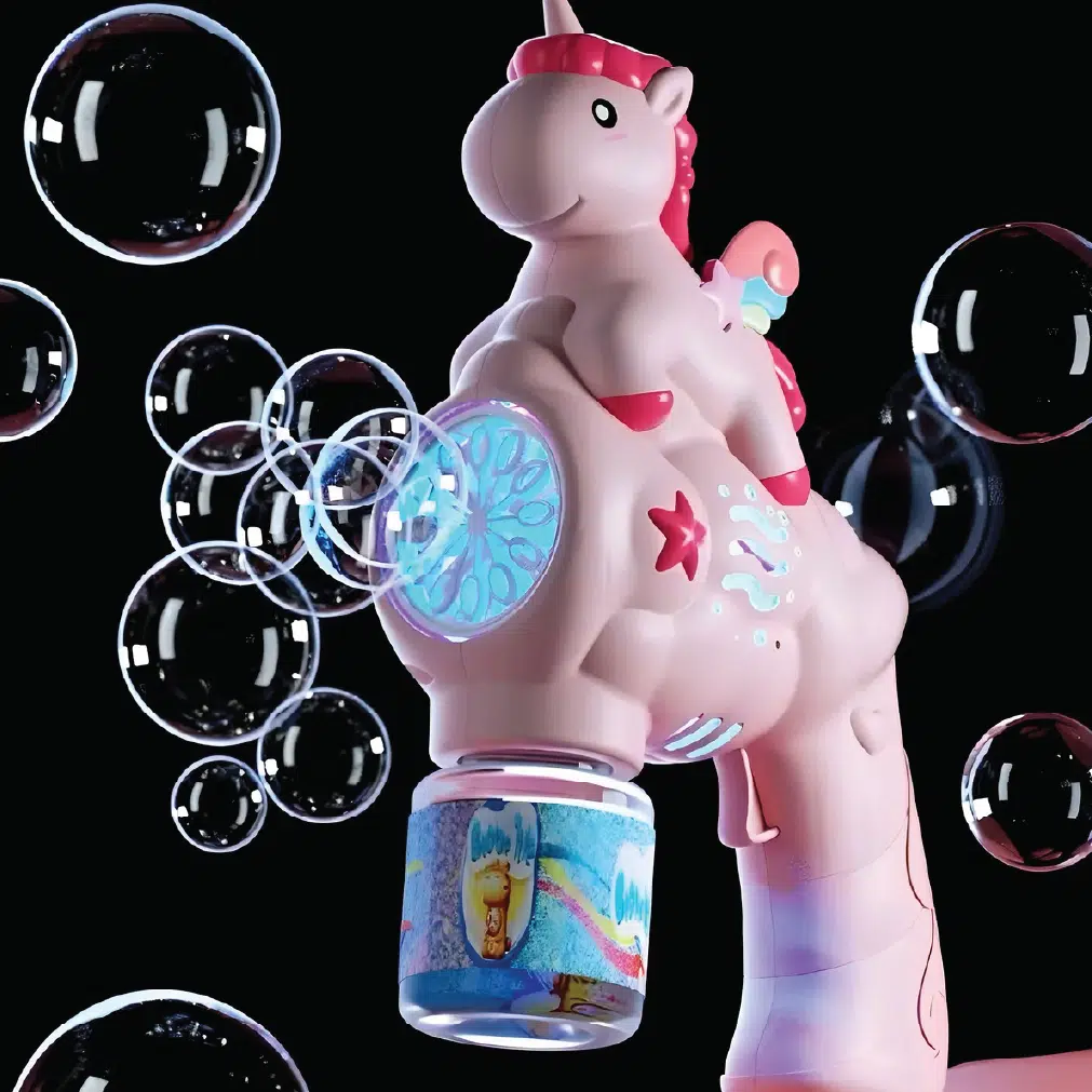 Unicorn Bubble Gun Machine for Kids – Automatic Light & Music Bubble Toy thumbnail 6