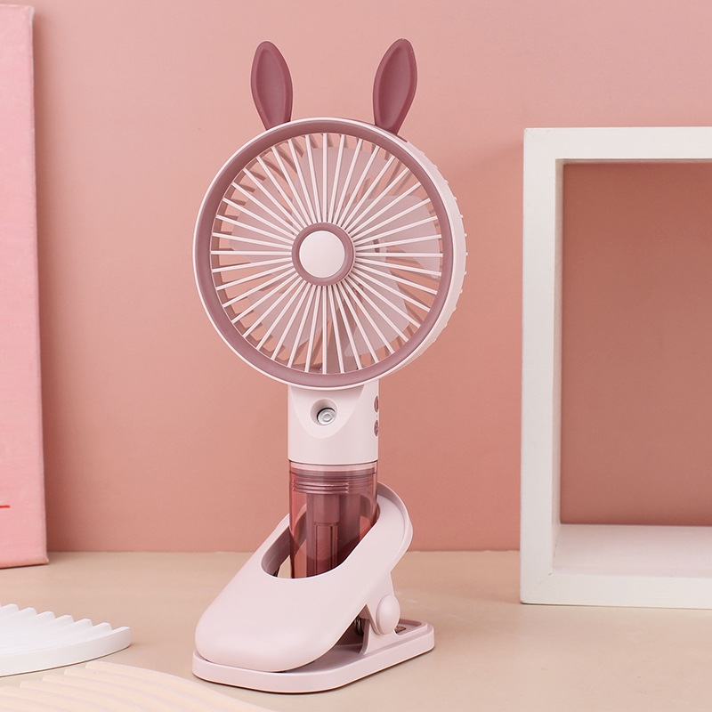 Bunny Ear Portable Mini Fan with Water Mist Spray thumbnail 4
