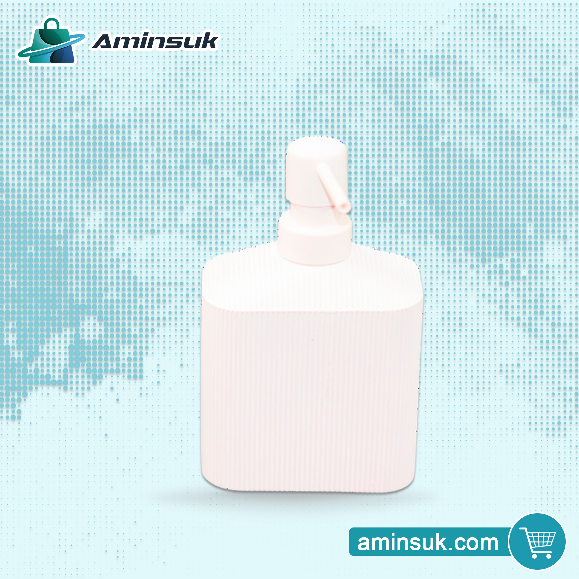 Ribbed Design Liquid Soap Dispenser – Pink & Black | thumbnail 4
