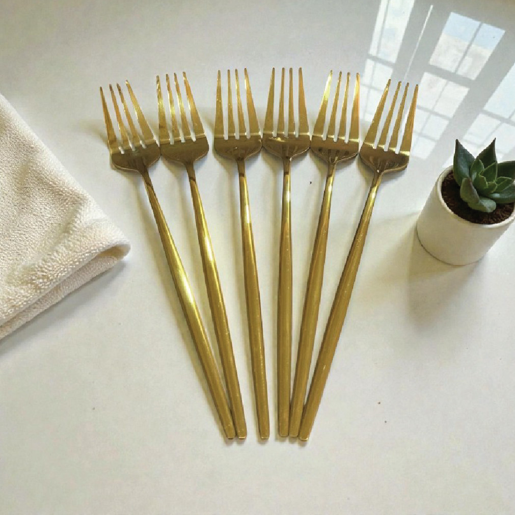 AurumGold Luxury Fork Set (6 Pieces) thumbnail 5