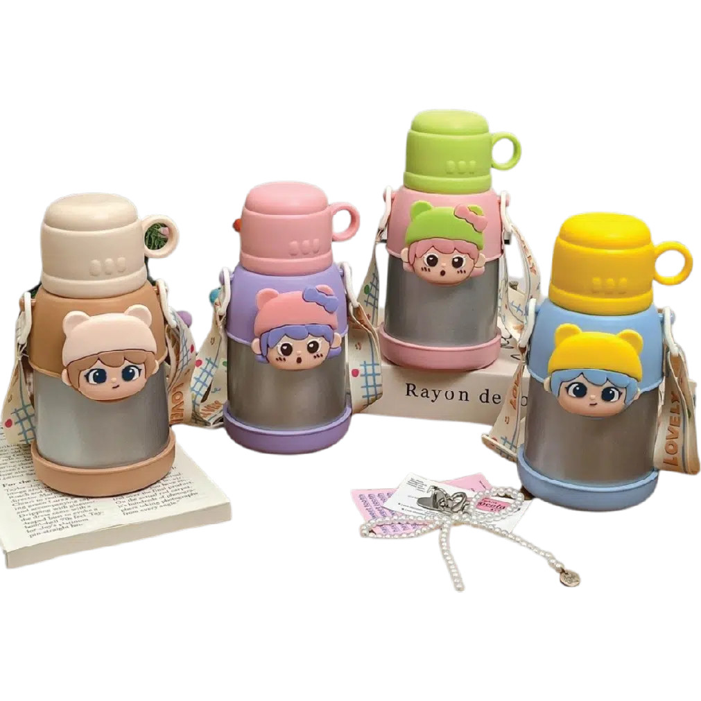 Kids Thermos Bottle 316 Stainless Steel – Leakproof Straw Cute thumbnail 2