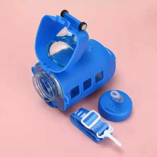 Leakproof kids water bottle bus design with strap