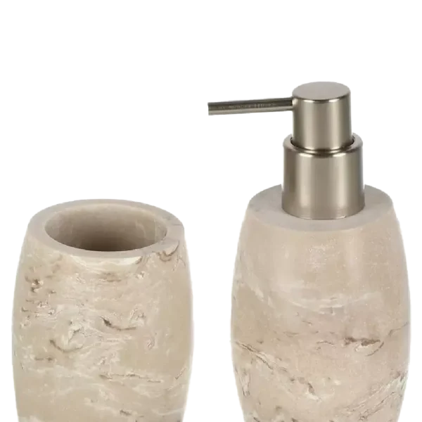 Premium Marble Bathroom Accessories Set by Aminsuk – Dispenser, Holder & Soap Dish