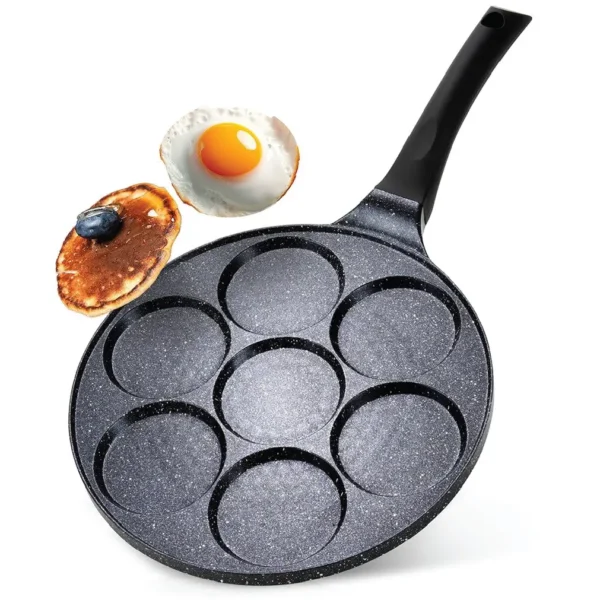 Aminsuk granite coated 7-hole non-stick pancake and egg breakfast pan