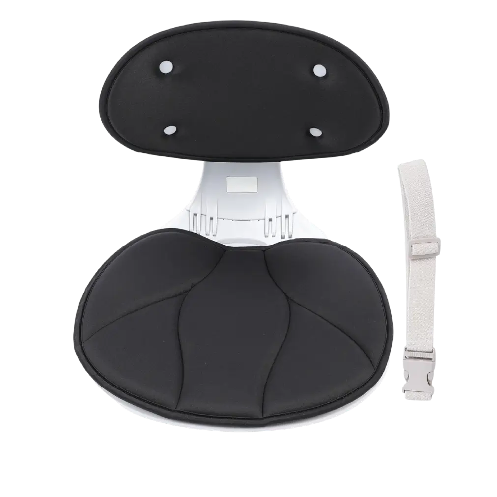 Ergonomic seat for desk work posture support