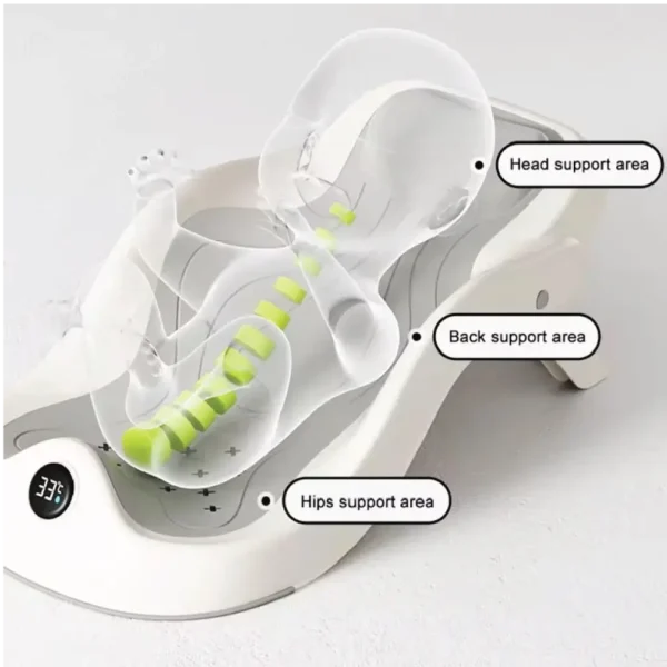 Foldable baby bath seat with temperature sensor by Aminsuk