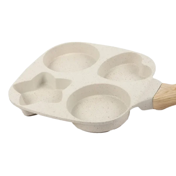 Non-stick 4-hole egg frying pan for breakfast cooking
