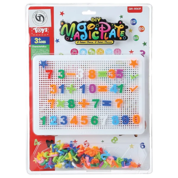 Aminsuk ABC peg board learning blocks for kids