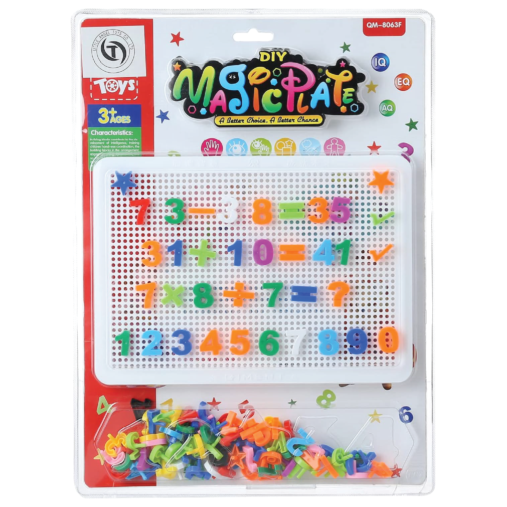Aminsuk ABC peg board learning blocks for kids
