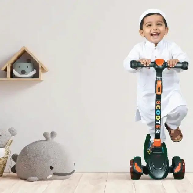 Aminsuk GlowRide 3 wheel LED kids kick scooter safe stable ride for children