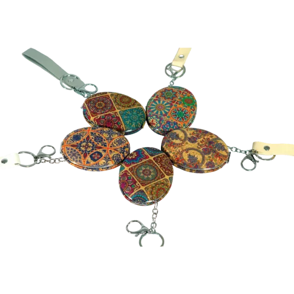 Aminsuk LuxeGlow dual sided compact makeup mirror with 1x and 2x magnification