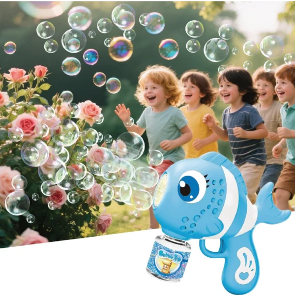 Kids automatic bubble toy fish design