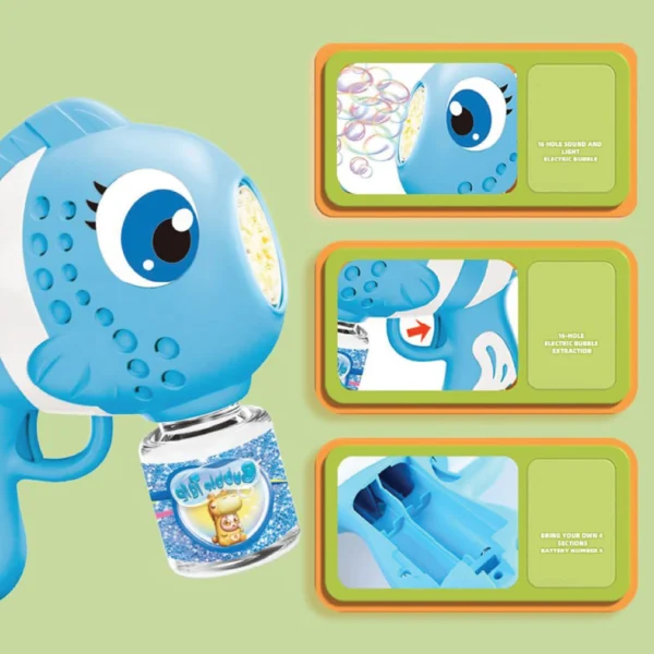 Portable automatic bubble machine for kids